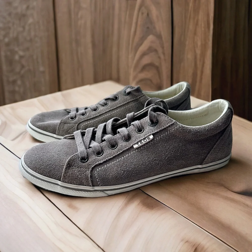 TAOS Footwear Womens Suede Retro Star Graphite Grey Sneakers 8.5 - Picture 1 of 6